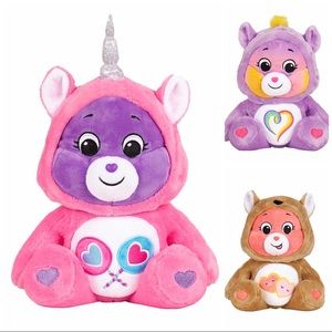 New Care Bears Limited Edition Plush Snuggle Collection Set Of 3 NIB